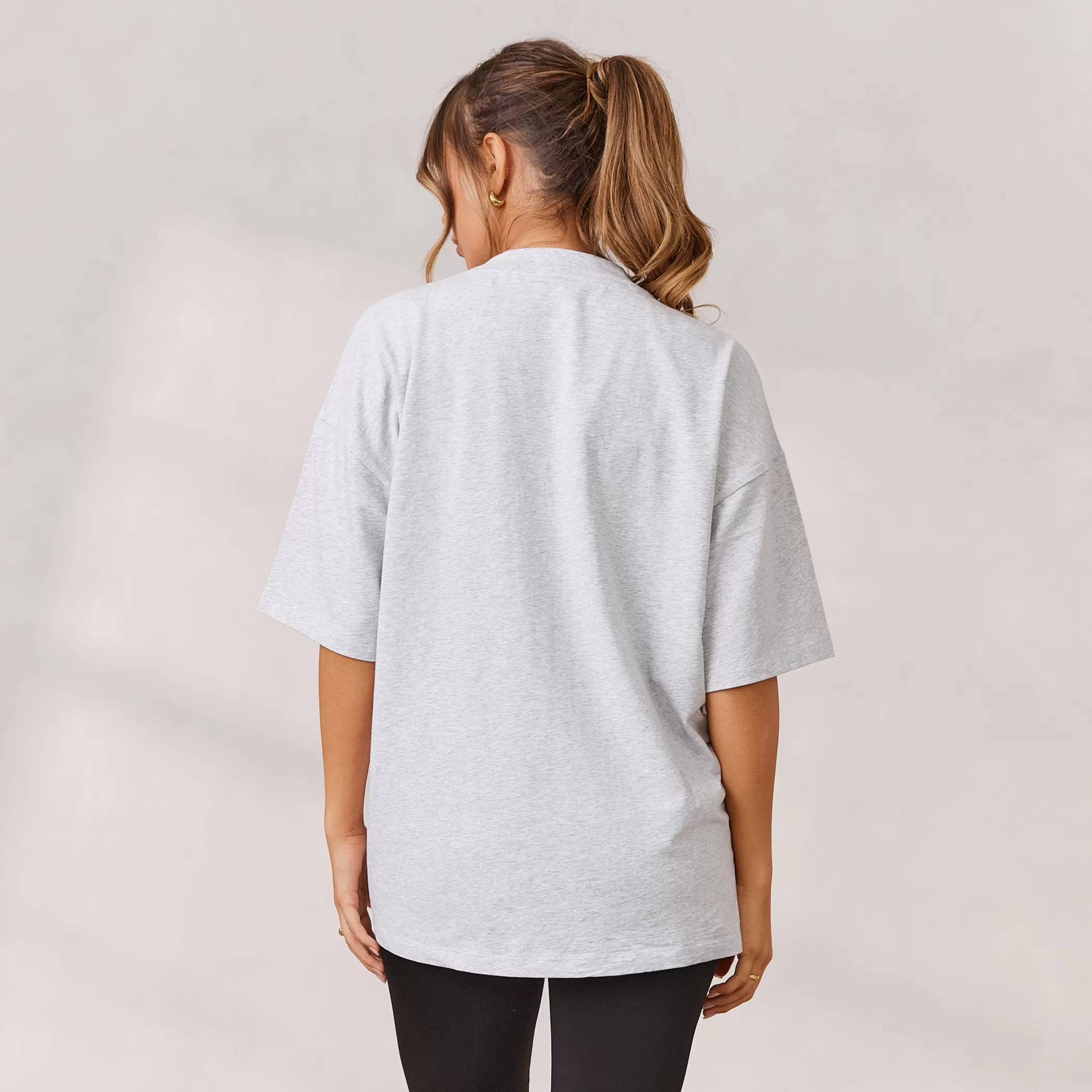 Clothing | Lounge Varsity Oversized T-Shirt - Frost Melange FrostMelange