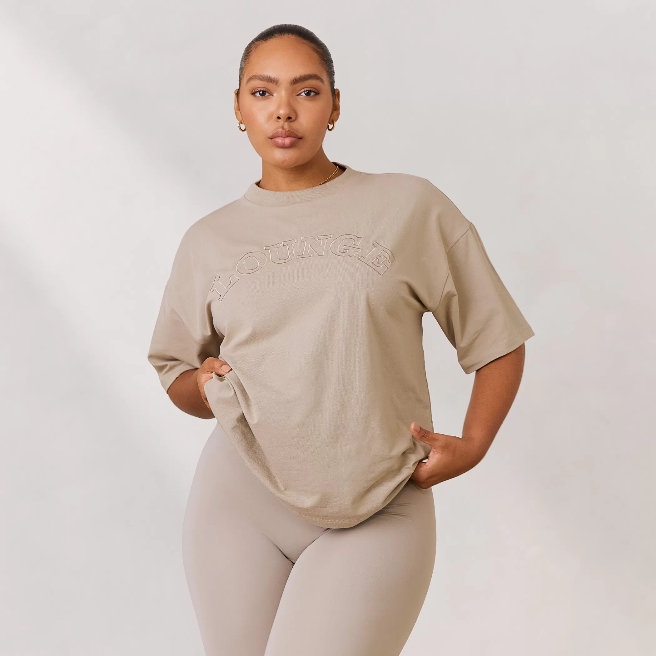 Clothing | Lounge Varsity Oversized T-Shirt - Oat