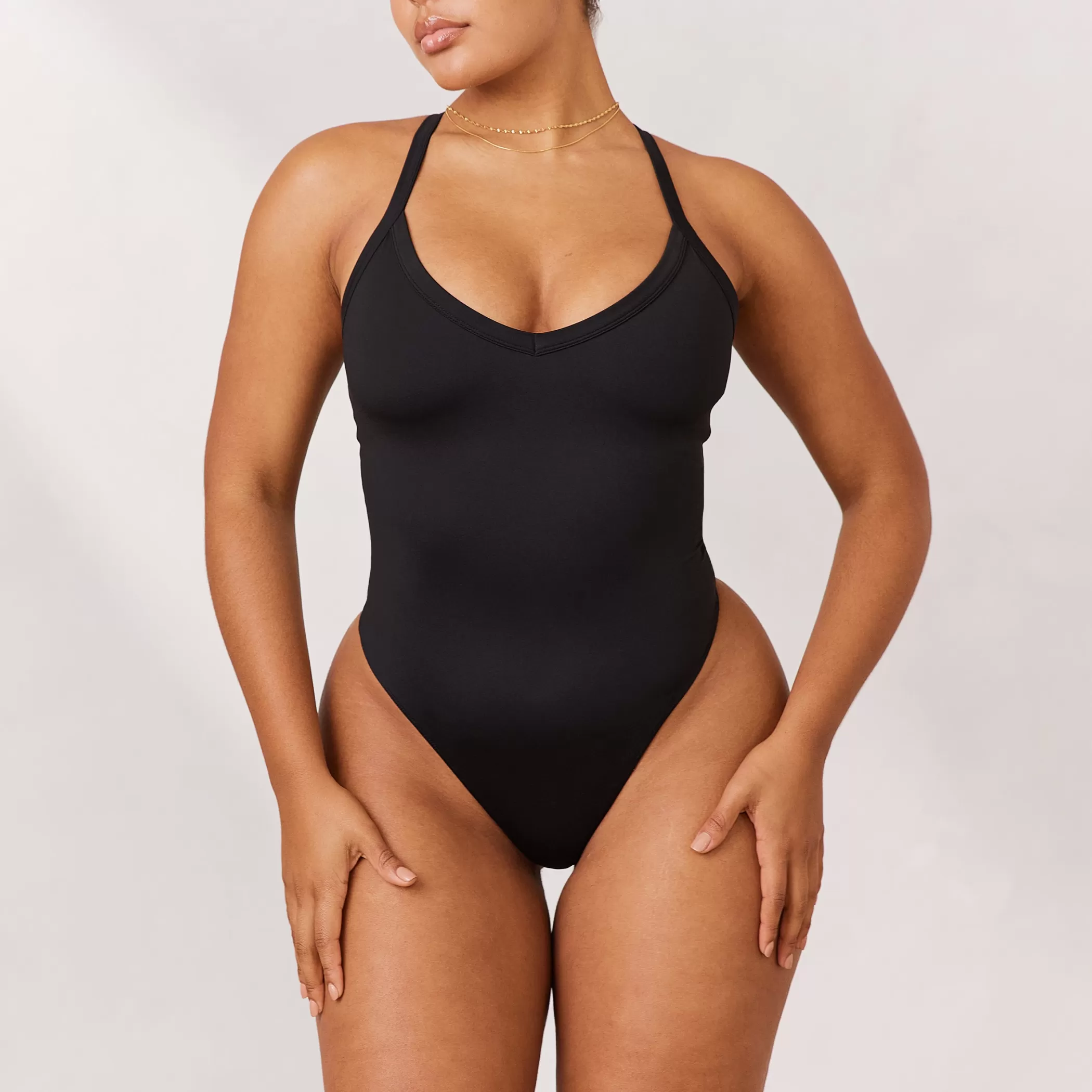 Clothing | Lounge Varsity Racerback Bodysuit - Black