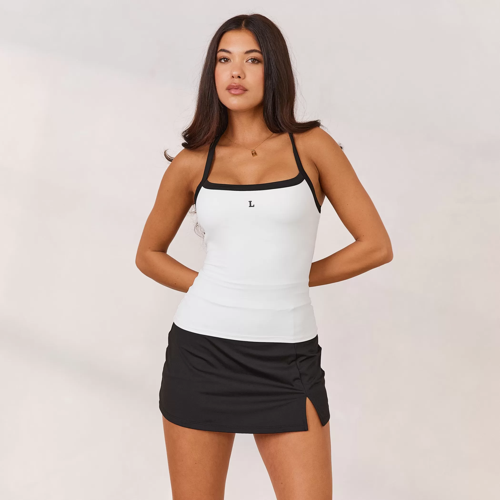 Clothing | Lounge Varsity Racerback Cami Top - White
