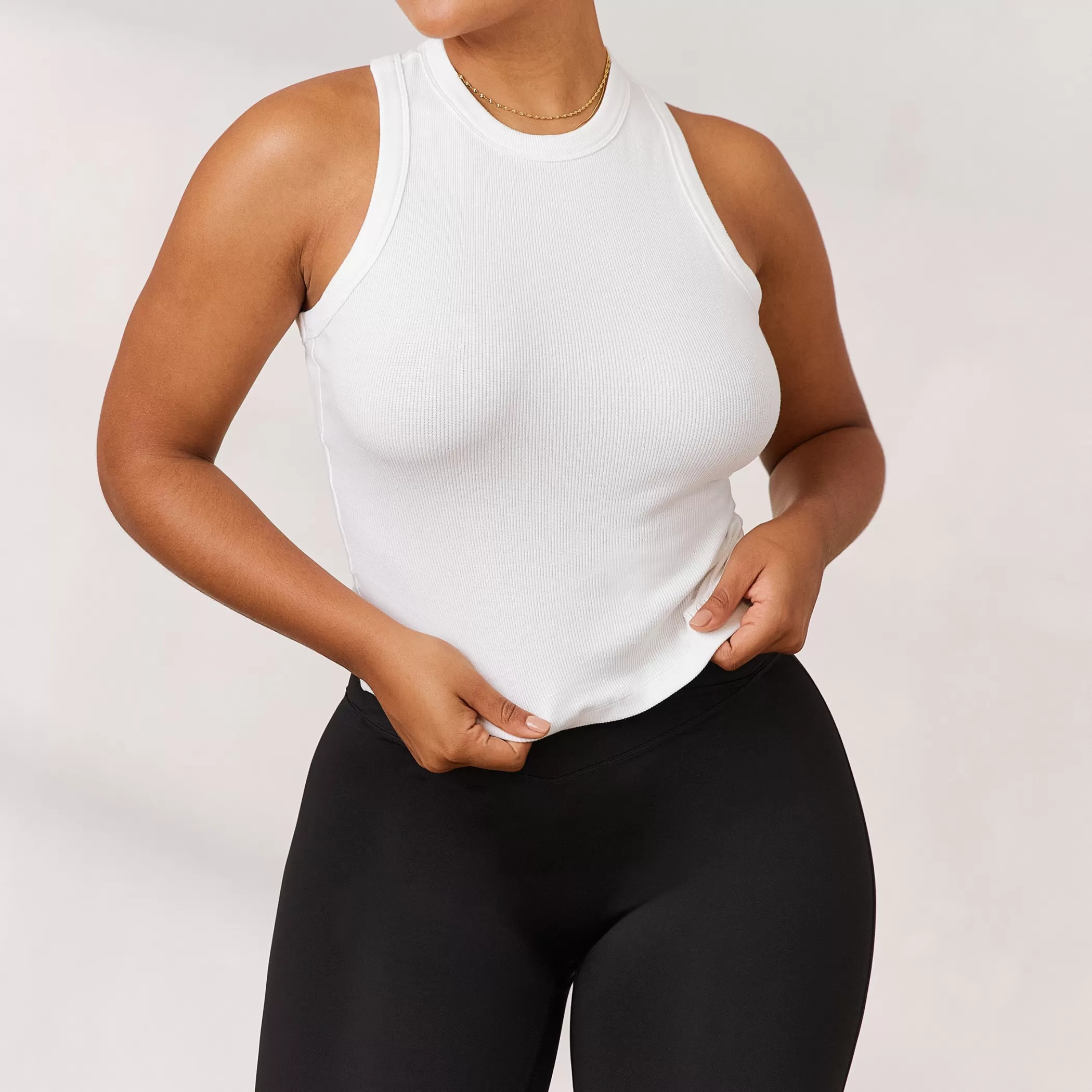 Clothing | Lounge Varsity Racerback Top - White