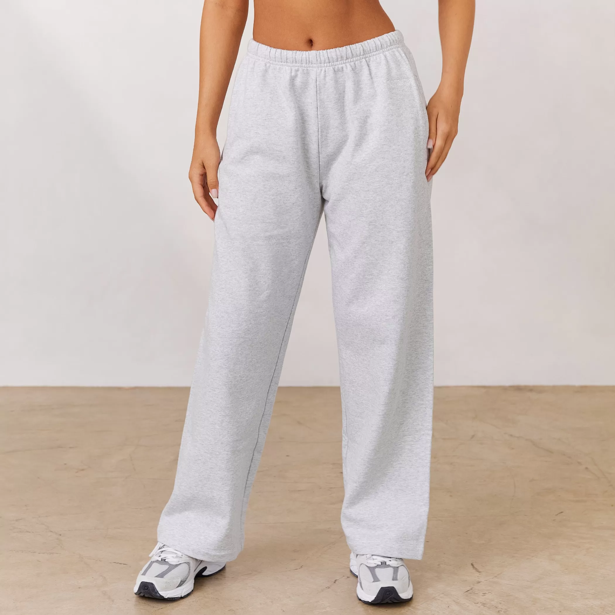 Clothing | Lounge Varsity Straight Leg Sweatpants - Frost Melange FrostMelange