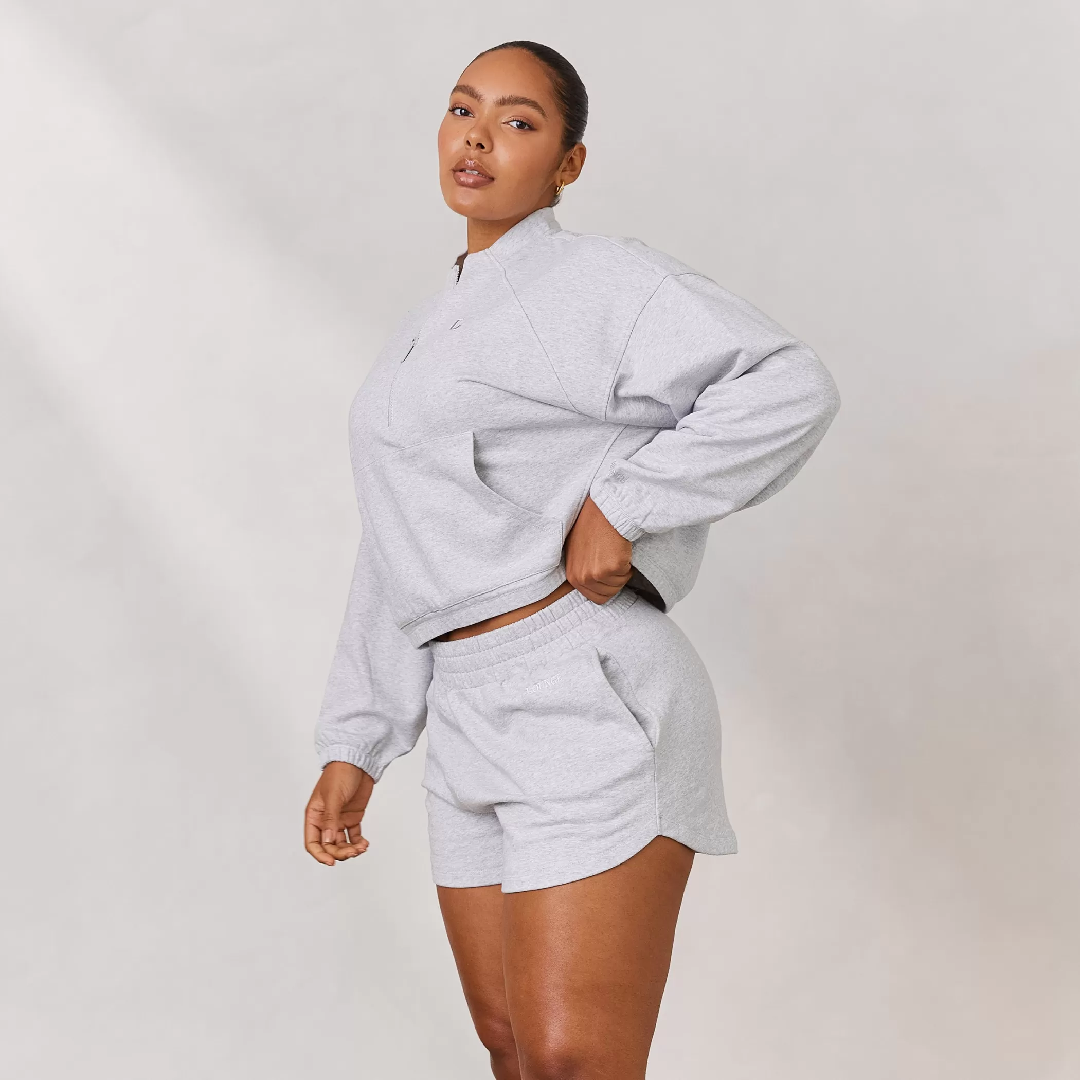 Clothing | Lounge Varsity Sweat Shorts - Frost Melange FrostMelange